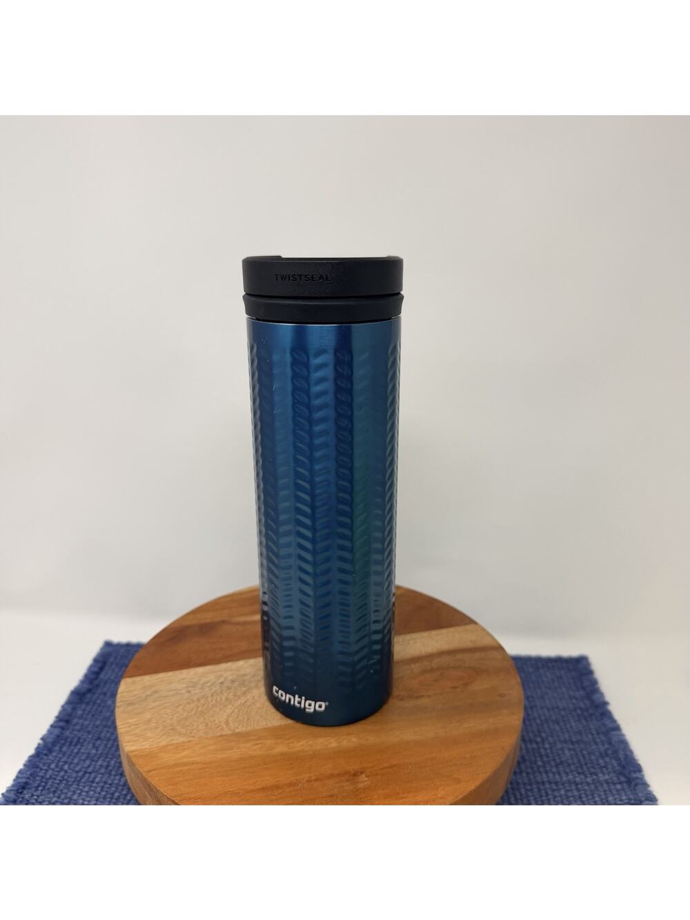 CONTIGO 20oz Twistseal Stainless Steel Tumbler Bottle midnite Texture Mug